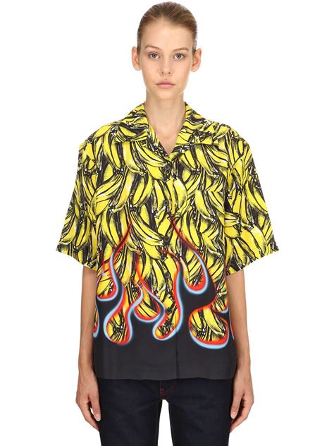 prada banana shirt|PRADA .